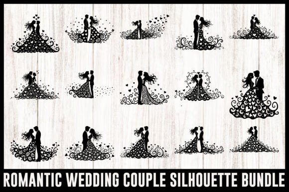 Download Romantic Wedding Couple Clipart Set - Wedding Collection
