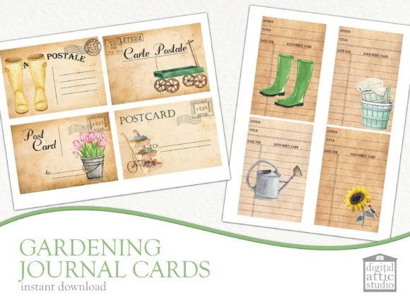 Download Vintage Gardening Junk Journal Cards - Premium Resources