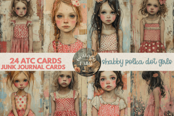 Download Rustic Polka Dot Girl ATC Journal Cards - Journal cards Collection