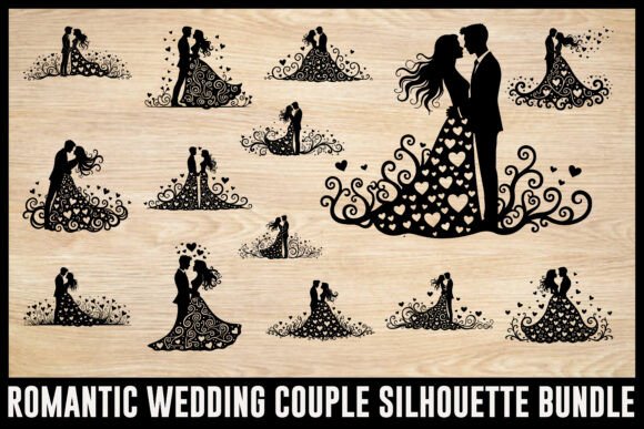 Download Romantic Wedding Couple Clipart Set - Wedding Collection