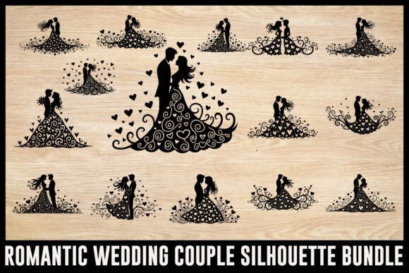 Download Romantic Wedding Couple Clipart Set - Wedding Collection