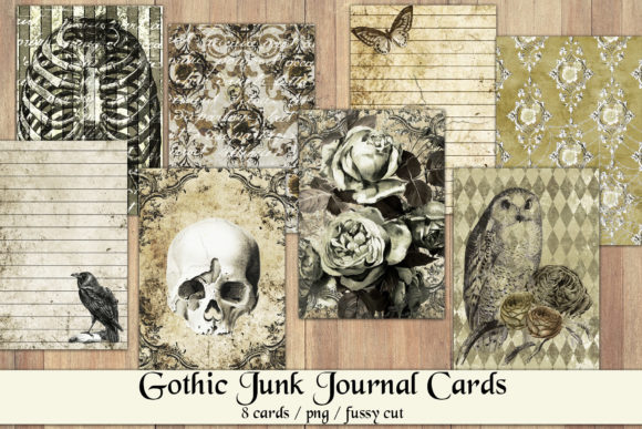 Download Vintage Gothic Journal Cards - Journal cards Collection